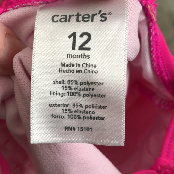 CARTERS Baby Girls Fuchsia Two Pieces Swimwear - Picture 8 of 9